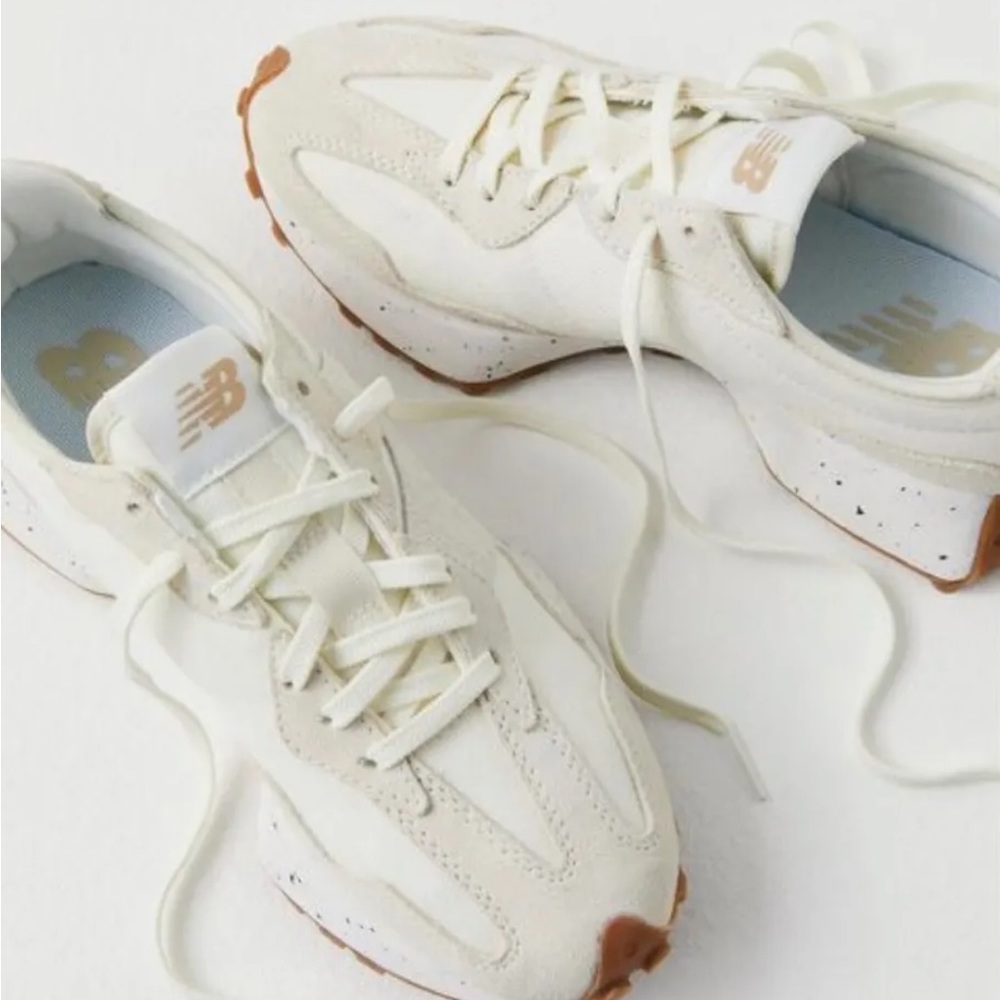 Free People New Balance 327 Sneakers Reflection Tan White Rust - Picture 4 of 9